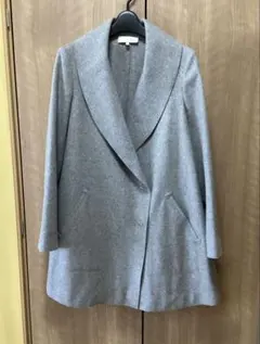 アンタイトル　MTT ウール圧縮ミドル丈Aラインコート　グレー　イタリア生地
