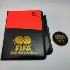 FIFA　レフェリー　手帳　　トスコイン　セット