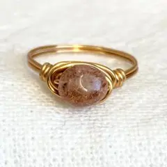ブロンズルチルクォーツ　天然石リング　g283 ete agete nojess