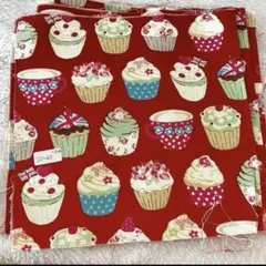 ハギレ 布 ケーキ 赤 6枚セット