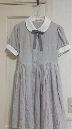 Ank Rouge ワンピース M ストライプ グレーのサムネイル