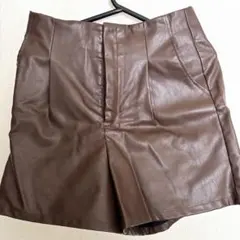 RETRO GIRL レトロガール レザーショートパンツ ブラウン F