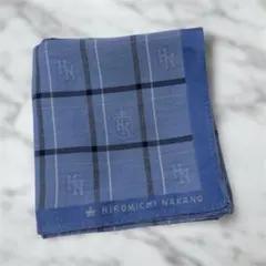 HIROMICHI NAKANO ハンカチ ブルー チェック柄