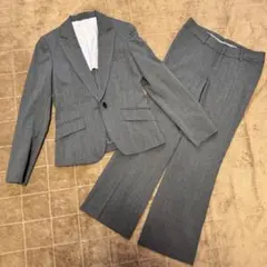 P.S.FA パンツ スーツ セットアップ　ストライプ　グレー M 9号/7号