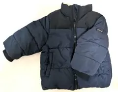 ​petit main 中綿コート 80ネイビー 裏起毛 アウター　ダウン