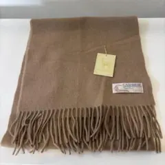 新品 カシミ100％ アマフラー ロイヤルロッシ ベージュ 無地 29×130