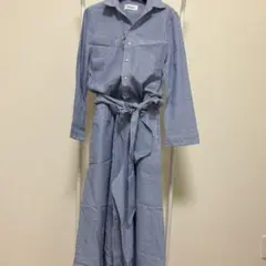 ストライプ 長袖シャツキュロット