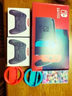 【ほぼ新品】本体+マリオカート+ワイヤレスコントローラー✖️2個