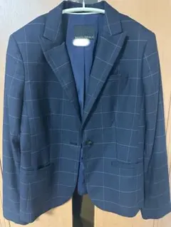 BANANA REPUBLIC ネイビーチェック ジャケット 4号(Sサイズ)