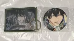 銀魂　刺繍　缶バッジ　キーホルダー　土方　真選組