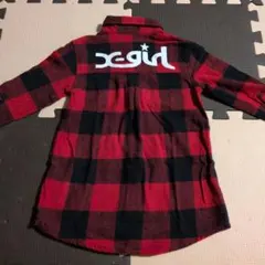 【x-girl】 チェック柄 長袖シャツ