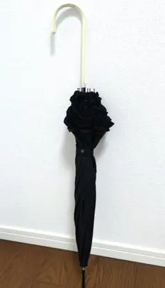 ジャンク品 サンバリア フリル付き日傘 ブラック 木製ハンドル - メルカリ
