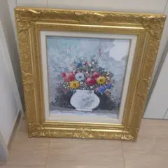 花瓶の花 絵画 額装品