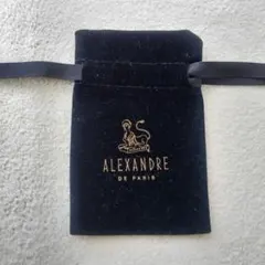 アレクサンドルドゥパリ 巾着袋 保存袋 ポーチ ベロア ブラック