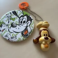 ディズニー グーフィー 缶バッジ ストラップ 2点セットのサムネイル