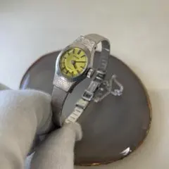 ✨レア・稼働品✨ シチズン 手巻き 21石 昭和レトロ グリーン シルバー