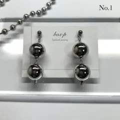 1.ピアス/イヤリング シルバー 大ぶり シンプルパンク ボリューム 存在感