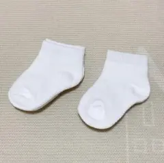 新品　新生児　ベビーソックス　靴下　ホワイト　白　無地　２足セット