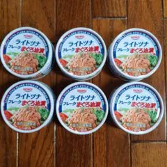 HOKO ライトツナフレーク まぐろ油漬 6缶セットのサムネイル
