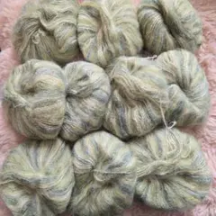 ド*ン様 【新品未使用】極細毛糸　緑　マルチカラー　10玉　250g