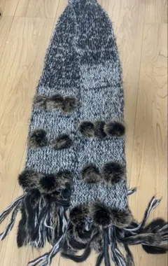 y2k ファー付きマフラー 平成ギャル