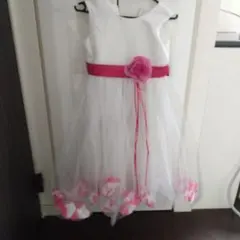 こども 発表会 フラワーモチーフ付きドレス 130cm