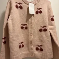 sail❣️ZARA 2025AWチェリー柄 ニットカーディガン 164cm