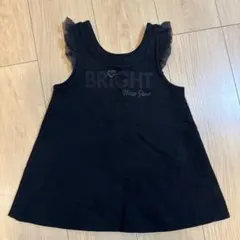 メゾピアノ フリル付きノースリーブワンピース 100