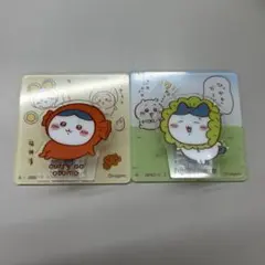 ちいかわアクリルシーンクリップ　ビスケット　ハチワレ　カレーのお供　2点セット