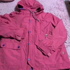 ピンク マウンテンパーカー フリース裏地