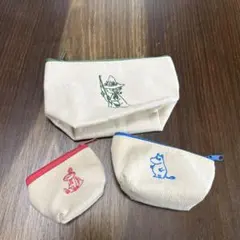 ムーミン リトルミイ スナフキン　ミニポーチ 3個セット