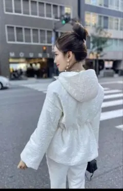 hyeon セットアップ キルティング ホワイト へヨン Flower