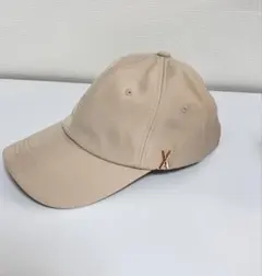 VARZAR ベージュ Xロゴ刺繍キャップ　バザール　キャップ　ノースフェイス