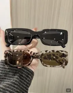 タイムセール中ブラック ヒョウ柄 サングラス セット