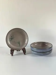 昭和レトロ 深鉢皿 花 和食器 3枚 セット まとめ売り