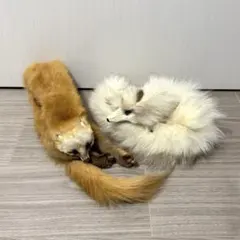 フォックス リアルファー キツネ 襟巻き 毛皮 マフラー ショール