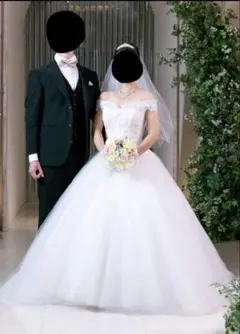 【2時間の着用のみ】ウェディングドレス/パニエ付　Aライン