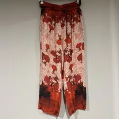 【スペイン製】MIRIAM OCARIZ ミリアムオカリス 総柄パンツ 赤 36のサムネイル