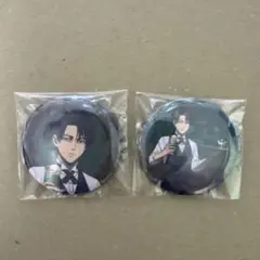 進撃の巨人 トレーディングホログラム缶バッジ Ver. 喫茶店 リヴァイ