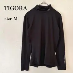 TIGORAティゴラ ハイネックインナーシャツ 黒 レディース M ゴルフウェア