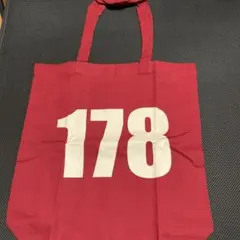 B'z 稲葉化粧品店　178プリント赤トートバッグ