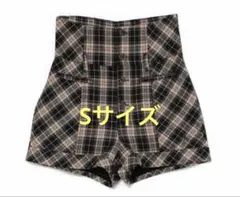 andmary Ribbon check mini pants brown M - メルカリ