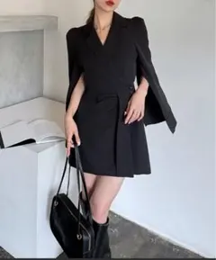 ROYAL PARTY ウエストタックケープミニワンピース