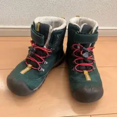 KEEN キッズブーツ 緑色 防水　18.5cm