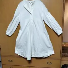 COSホワイトスキッパーシャツワンピース