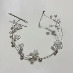 結婚式　お呼ばれ　ウェディングヘッドドレス ヘアセット