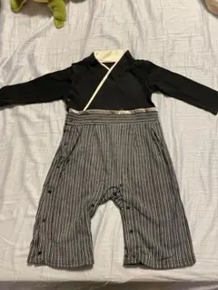 ベビー服 セレモニードレス 黒ストライプ