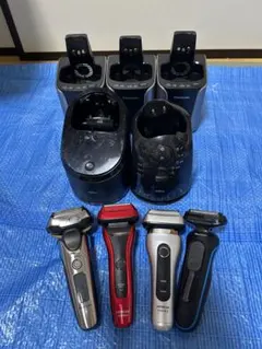 Panasonic Braun ブラウン メンズ 電動シェーバー ジャンク BRAUN ブラウン 電気シェーバー シリーズ7 充電器 ケース付き