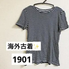 黒白ストライプ 半袖Tシャツ