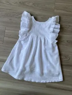 ZARA ザラ　ノースリーブワンピース　2-3years 98㎝　白　ホワイトのサムネイル